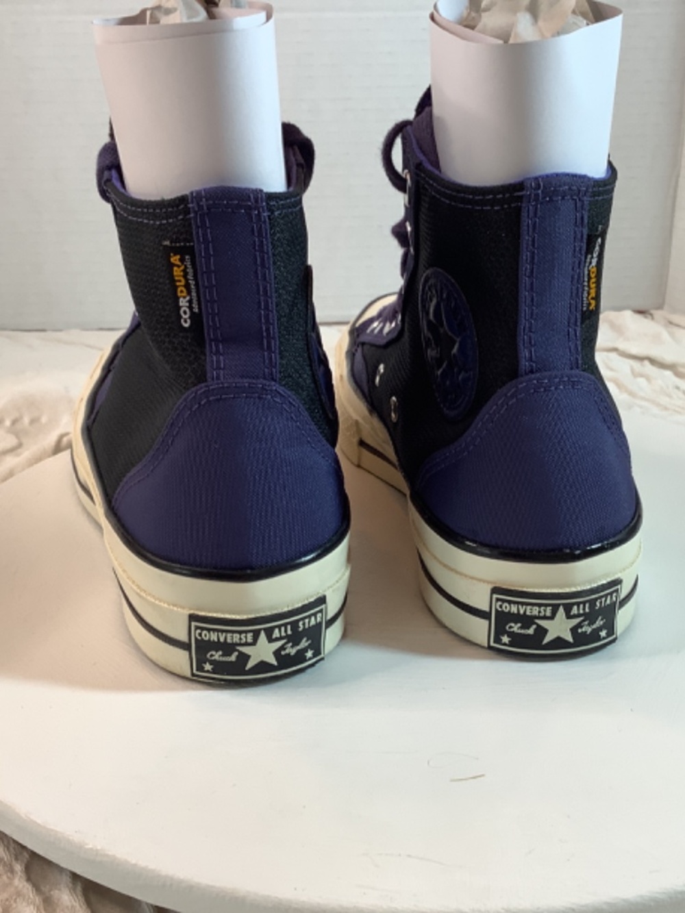 EUC Converse Allstar Chuck Taylor hi-top waterproof unisex M-5, W-7 blue black - Picture 5 of 14